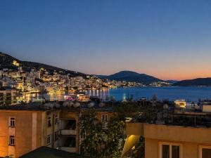a view of a city and a body of water at Lana's Apartment in Sarandë
