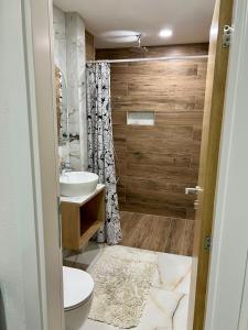 a bathroom with a toilet and a sink at WISH Apartment Sarajevo in Sarajevo +23 photos