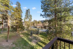 an aerial view of a yard with trees and a house at Quicksilver #1631 in Keystone