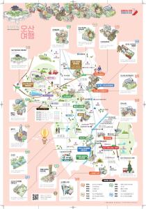 a map of singapore with landmarks and attractions at Goyo37 Hotel Osan by Anook in Osan