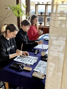a group of women sitting at a table at B&B Hachi in Kyoto +52 photos