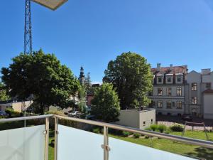 a view from the balcony of the apartment at Makowy Apartament in Milicz