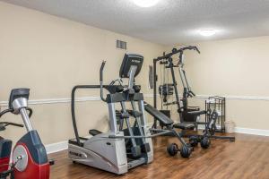 a gym with several exercise bikes in a room at Comfort Inn Savannah Midtown in Savannah