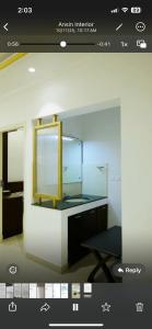 a screenshot of a room with a mirror and a table at JDs elite in Trivandrum