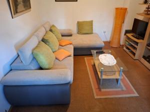 a living room with a couch and a coffee table at FW Körner in Zwiesel