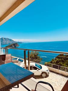 a balcony with a view of the ocean at Altezza Premium Breathtaking Sea Views in Budva