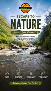 a flyer for a nature preserve with a picture of a river at Glamping by CampingLyfe in Bandarawela