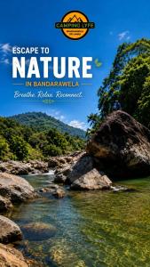 a magazine cover with a picture of a river at Glamping by CampingLyfe in Bandarawela +4 photos