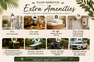 a flyer for an event with a collage of products at Ellen Homestay in San Juan