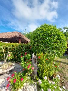 a garden with a waterfall and flowers at Pousada dos Mundos1 in Conde +33 photos