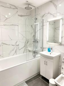 Ett badrum på Splendid Euston flat