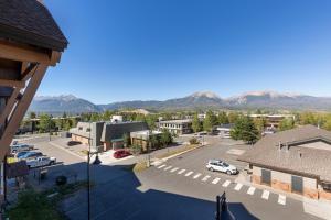 a view of a parking lot with mountains in the background at Sail Lofts #301 in Dillon