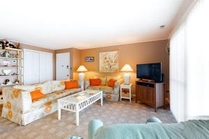 a living room with a couch and a tv at Thunder Island 28A in Ocean City