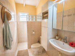 a bathroom with a toilet and a sink at 30 Kas Di Mi Sonjo in Kralendijk