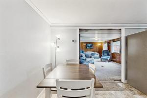 a dining room with a table and chairs at Cozy Dennis Retreat in Bridgewater