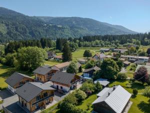 an aerial view of a small village with houses at Rattendorf 3A in Rattendorf
