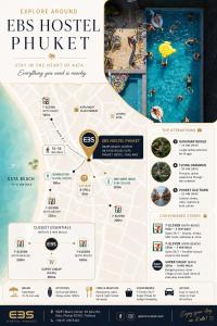 a flyer for a water park at a resort at EBS Hostel Phuket, Kata Beach in Karon Beach