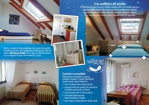 a collage of pictures of a room with a attic at Alle Nuove Stelle in Udine
