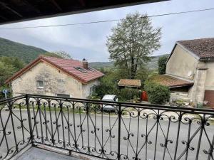a view from the balcony of a house at Appartement à Vouglans in Lect