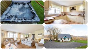 a collage of pictures of a home with a hot tub at Riverview Retreat in Perth