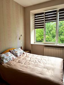Katil atau katil-katil dalam bilik di Narva Promenade with two bedrooms