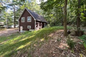 a small house on a hill in the woods at Red Fox Retreat in Denmark