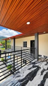 a building with a large orange retractable roof at hotel harmony in El Edén