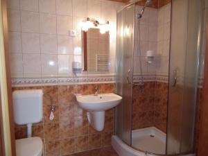 Koupelna v ubytování Hotel Járja