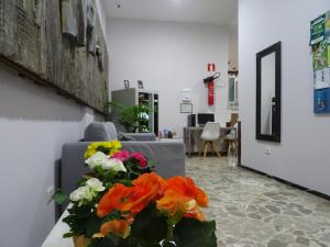 A seating area at Brisamar Canteras