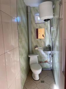 a bathroom with a toilet and a sink at Silk Way in Ureki
