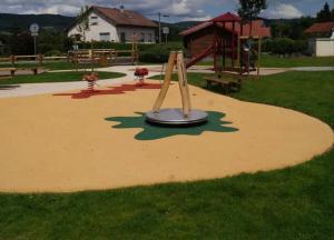 a park with a playground with a play equipment at STUDIO indépendant dans un chalet traditionnel in Ban-sur-Meurthe-Clefcy