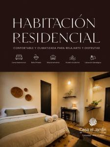 a website of a hotel room with two beds at Casa El Jardín Centro Histórico in Asunción