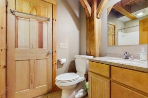 a bathroom with a toilet and a sink at Grouse Lane 12C in Dover +50 photos