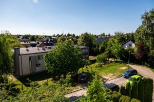 an aerial view of a house in a residential neighbourhood at Apartament 16 in Sandomierz