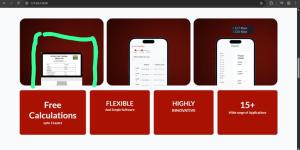 a row of red cell phones with different labels at Test in Poojapura