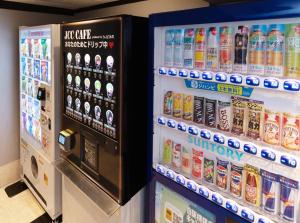 two vending machines in a store with drinks at Sotetsu Fresa Inn Tokyo-Akasaka in Tokyo