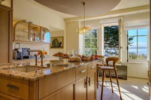 a kitchen with a sink and a counter at Villa MONTGOMMERY in Saint-Jean-le-Thomas