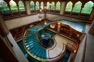 an overhead view of a spiral staircase in a building at Avari Lahore Hotel in Lahore
