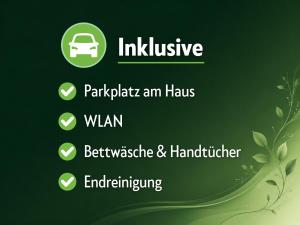 a screenshot of a website with the words inclusive at Appartementhaus Gutenberg - Ruhig & zentral in Binz - Parkplatz kostenlos - 6 Min zum Ostseestrand in Binz