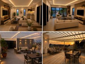four different views of a living room and dining room at DE Lounge Inn in Ikorodu