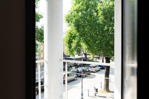 a view of a city street from a window at Central Viale in Telese