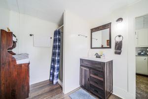 a bathroom with a sink and a mirror at The Wrens Nest in Baltic +23 photos