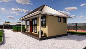 a rendering of a small house at Karatu Boutique Lodge in Karatu