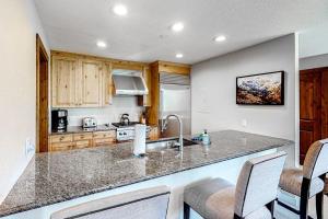 a kitchen with a sink and a counter top at Ketchum Bliss in Ketchum
