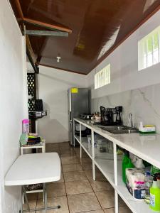 a kitchen with a counter and a sink in it at Casa KAFRA in Hone Creek