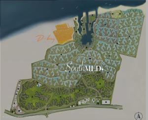 a drawing of a map of a neighborhood at D bay north coast chalet in El Dab‘a