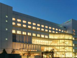 a building with a lot of lights on at Hotel Mielparque Kumamoto in Kumamoto