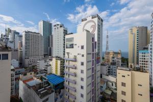 a view of a city with tall buildings at Amora Hotel in Nha Trang