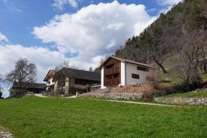 a house sitting on top of a lush green field at Hofgut Antlas in Collalbo