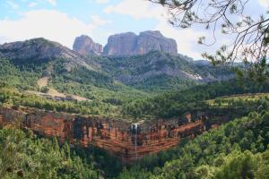 a view of a canyon with rocks and trees at Garbinada in Gandesa +9 photos